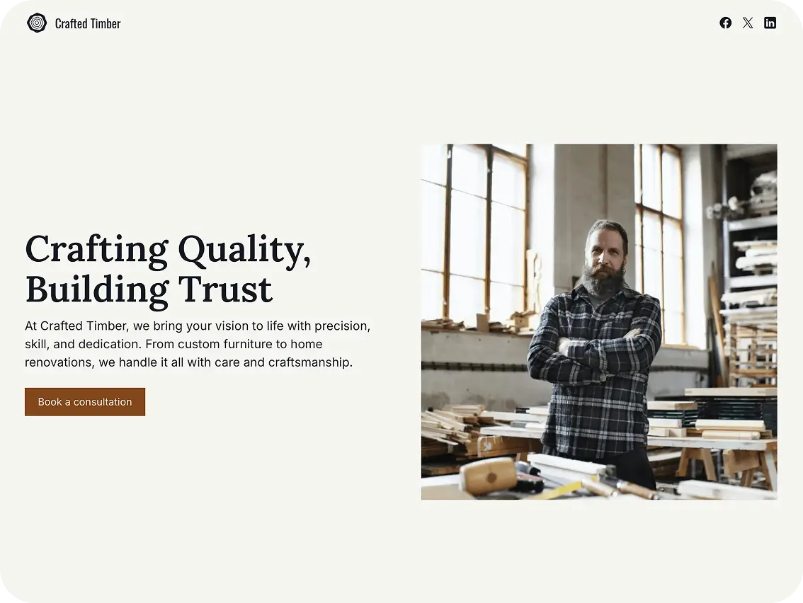 Website mock