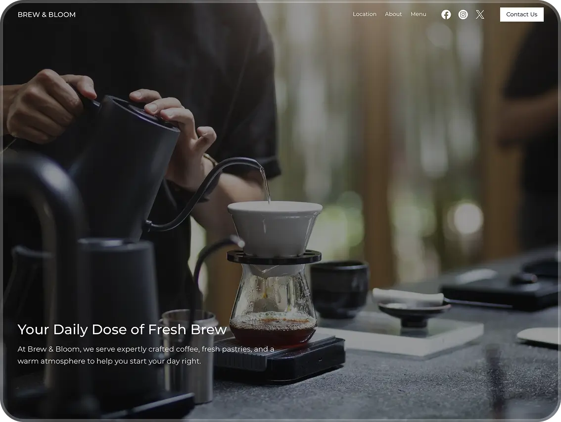 Website mock
