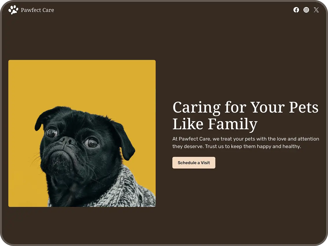 Website mock