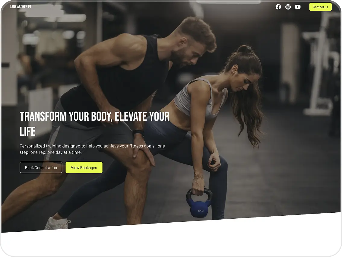 Website mock
