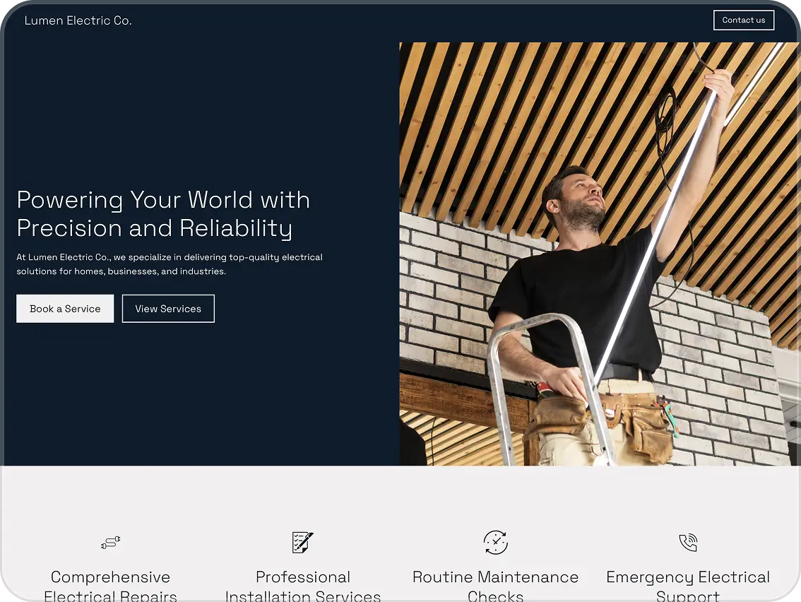 Website mock