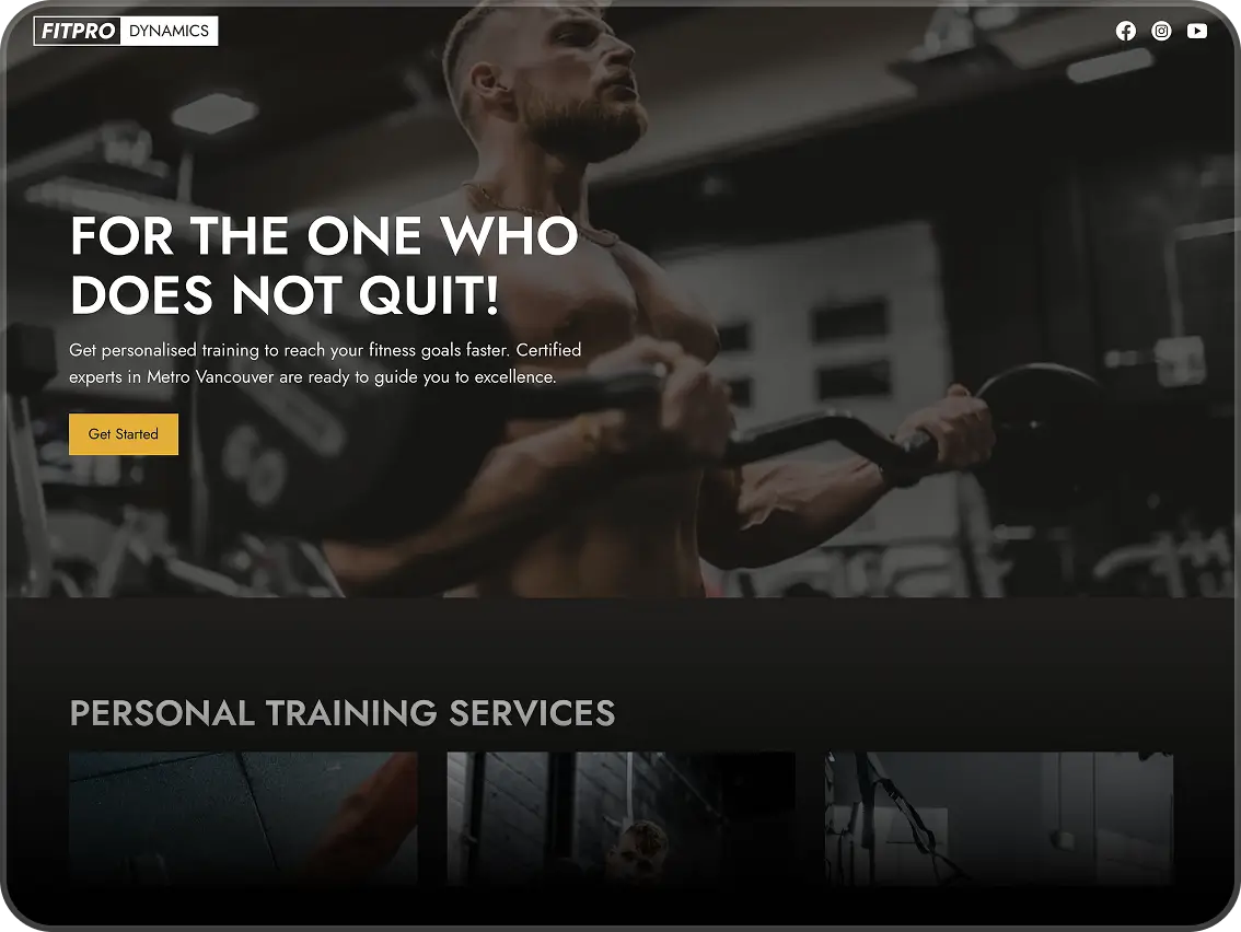 Website mock