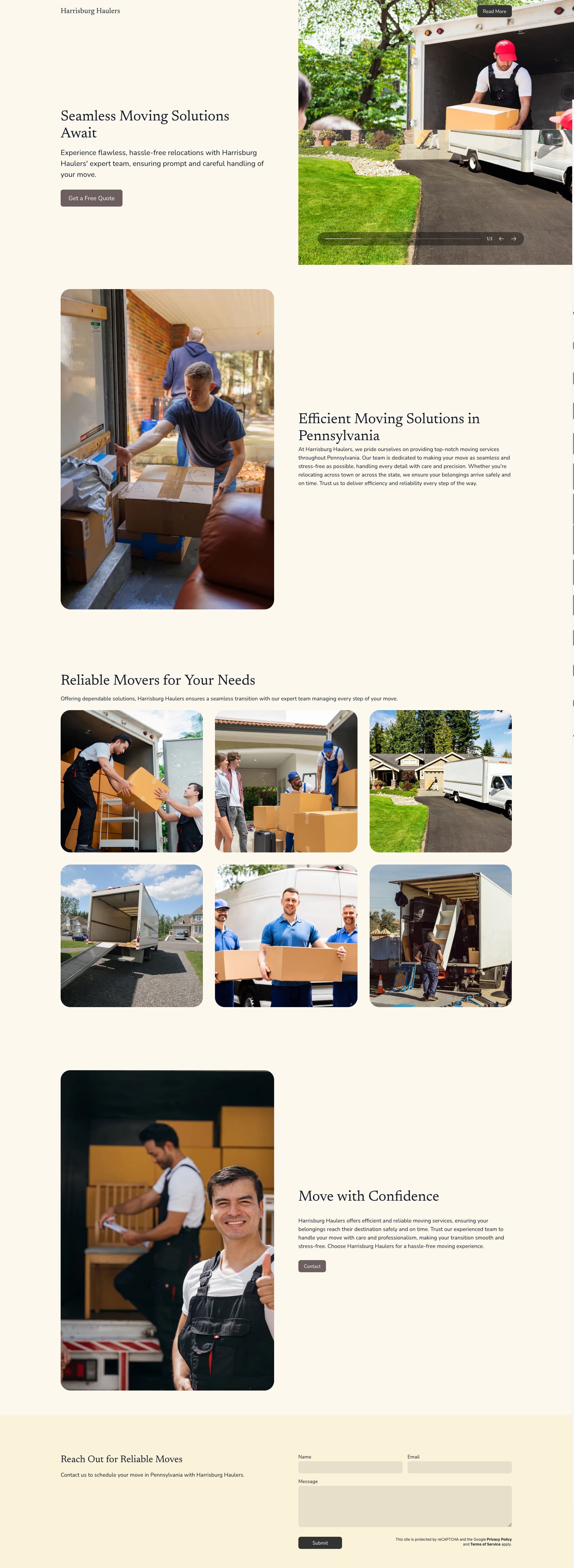 Moving Company Website Template