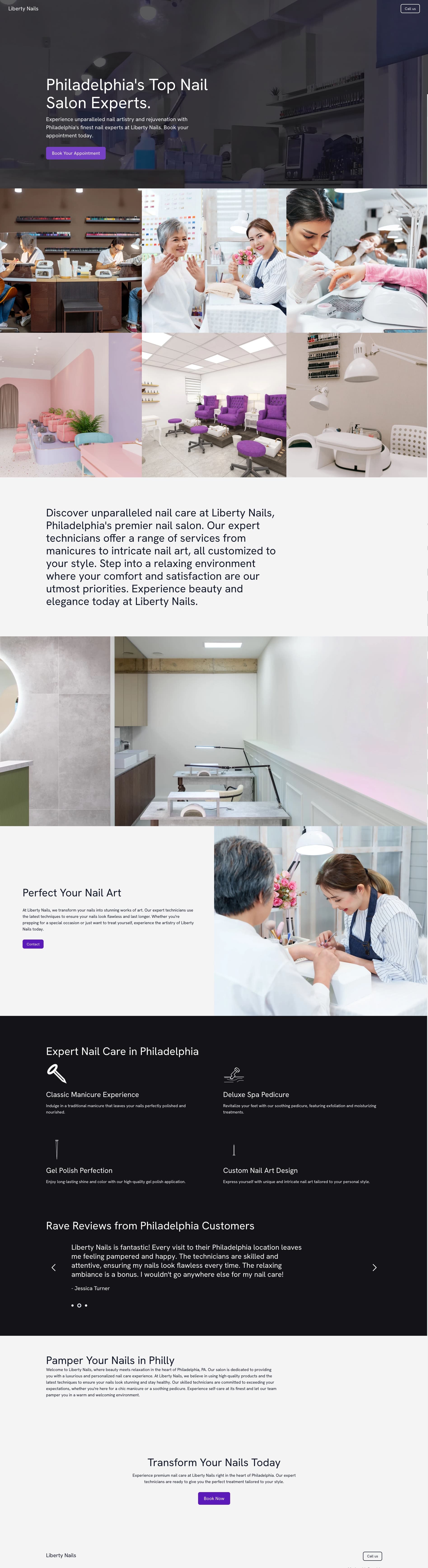 Nail salon website template