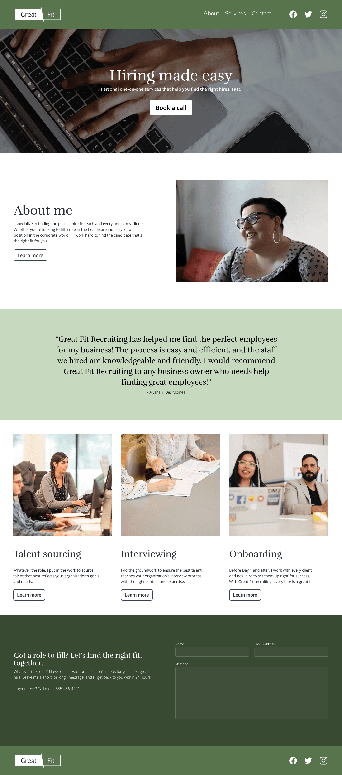 Recruiting website template