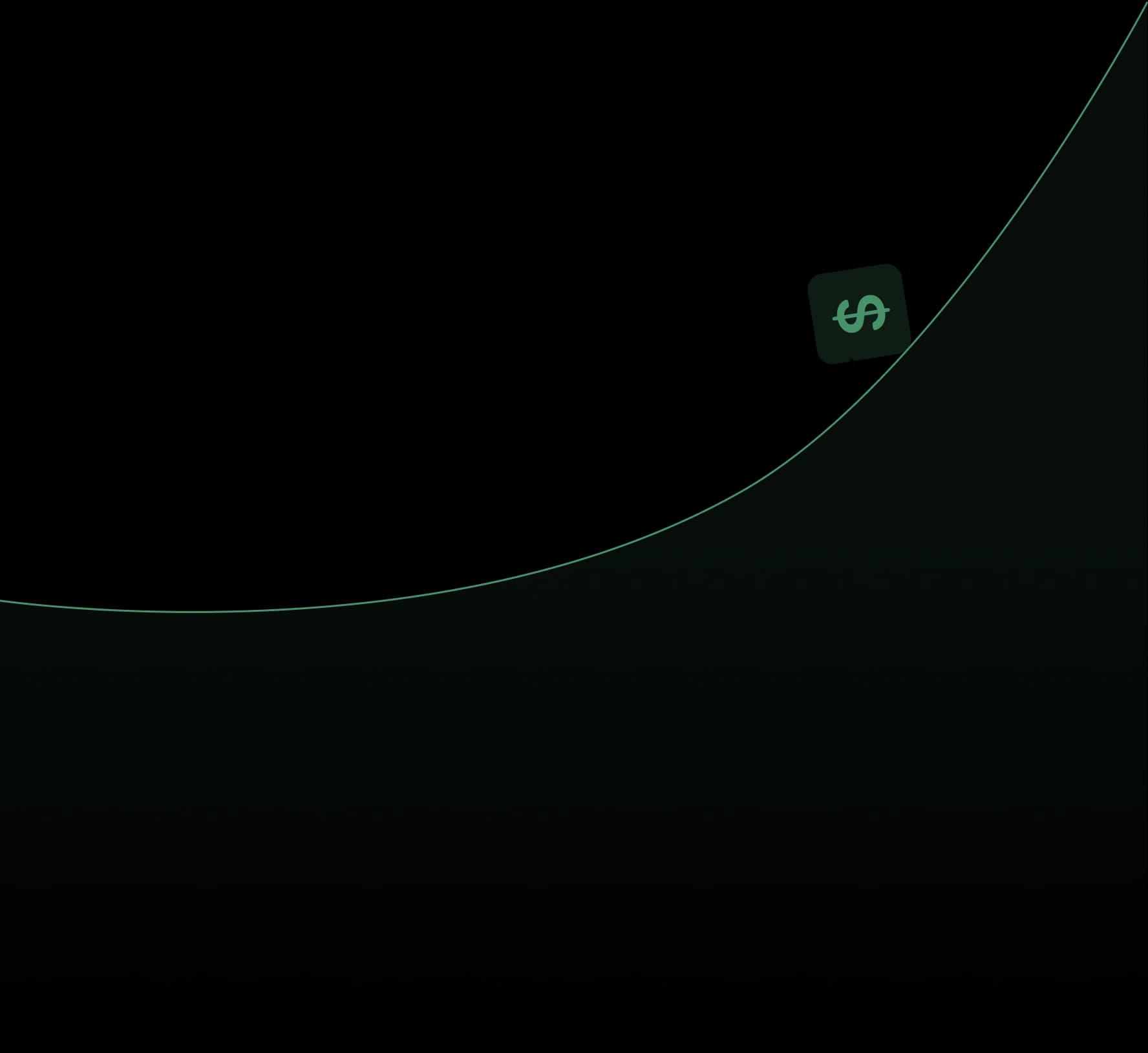 Character pushing a money on a chart